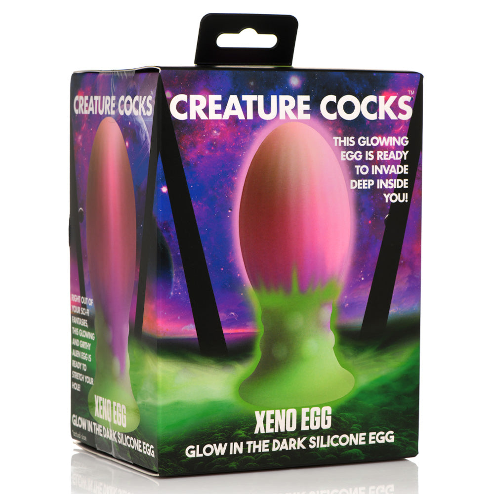 Creature Cocks Xeno Glow in the Dark Silicone Alien Egg - Novelty Adult Toy for Fantasy Play & Sensory Stimulation