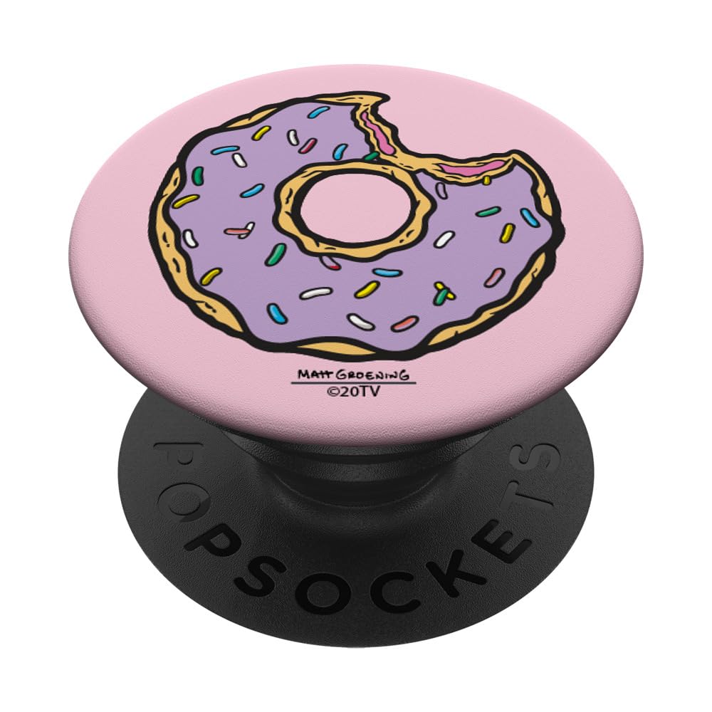The Simpsons Sprinkled Donut PopSockets Standard PopGrip - Swappable Phone Grip & Stand for iPhone, Samsung, Smartphones - Perfect for Fans, Gifts, and Everyday Use