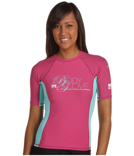 Body Glove Women's Deluxe Short Arm Fitted Rashguard - UPF 50+ Sun Protection for Surfing, Swimming & Water Sports