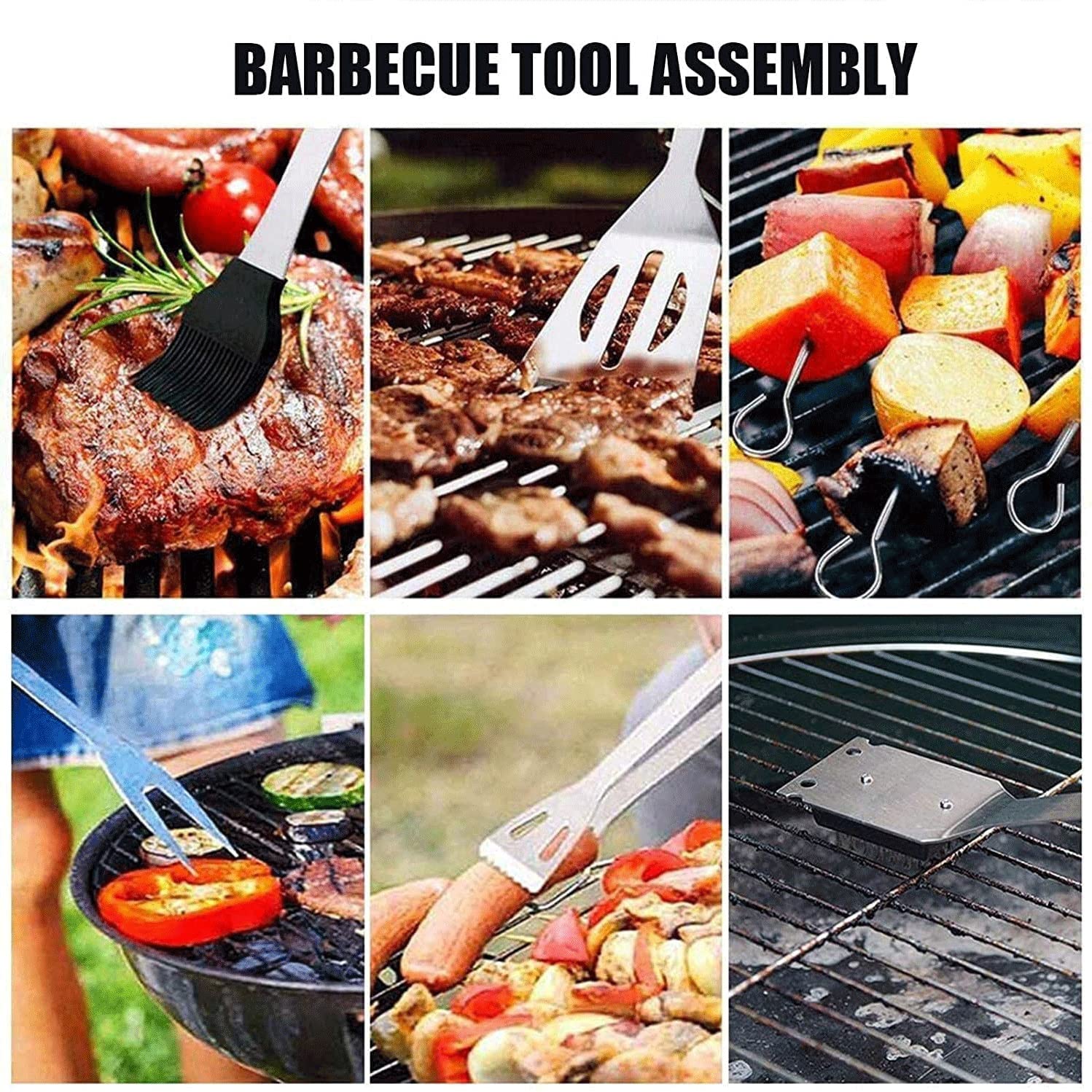 10PCS Stainless Steel BBQ Grill Tools Set with Storage Bag - Heavy Duty Grilling Utensils for Outdoor Cooking, Camping & Backyard Parties - Perfect Gift for Men & Women Who Love BBQ