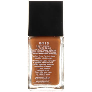 Black Radiance Oil-Free Liquid Makeup - Rum Spice 1 oz (12 Pack) | Long-Lasting Full Coverage Foundation for Dark Skin Tones | Perfect for Daily Wear & Special Occasions