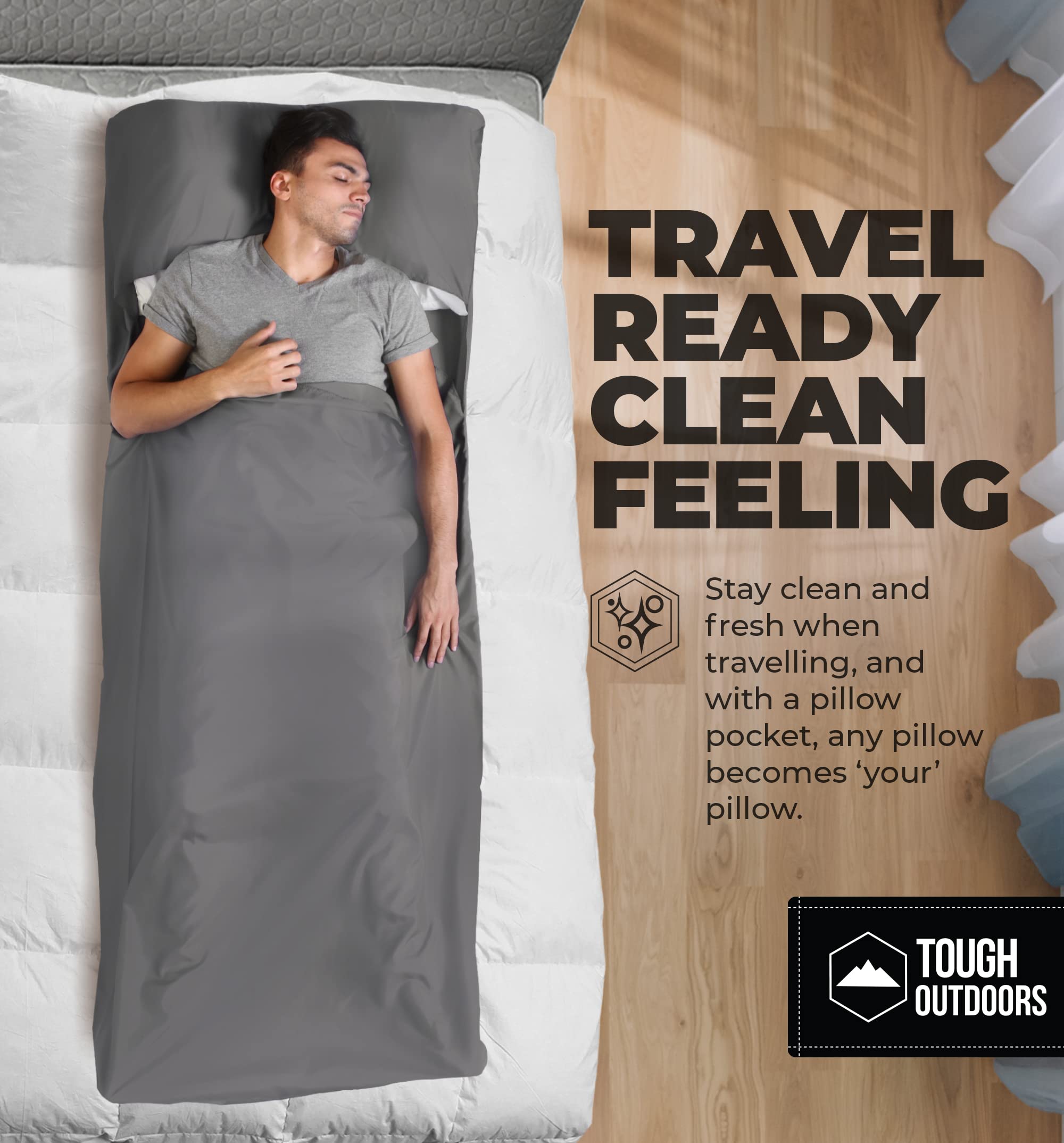 Best Adult Sleeping Bag Liner for Travel & Camping - Lightweight Sleep Sack for Hotels & Cold Weather - Perfect for Backpacking, Hiking, and Outdoor Adventures