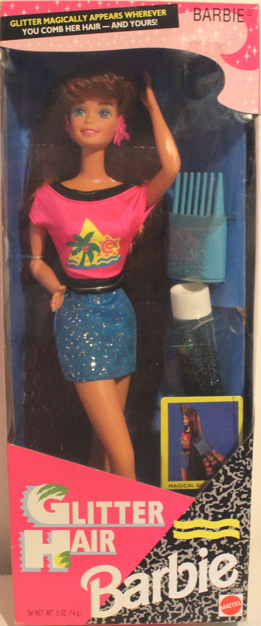 Barbie Glitter Hair Doll with Shimmering Outfit & Accessories - Perfect for Kids Pretend Play & Collectors (Item #10968) - Great for Birthday Gifts, Playdates & Themed Parties
