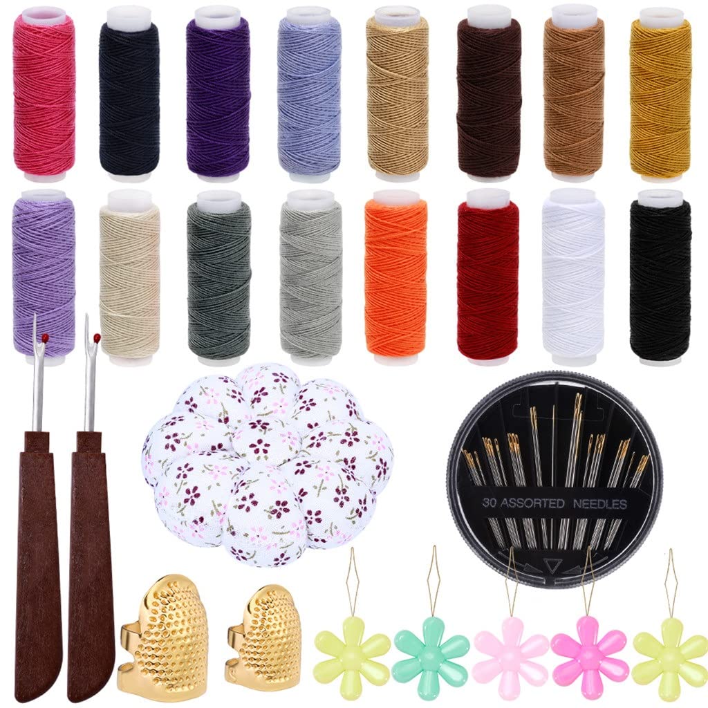 Premium DIY Sewing Kit - Multi-Function Embroidery Thread Set with Scissors, Needles & Tape Measure - Complete Handmade Sewing Tools for Beginners & Professionals - Perfect for Clothing Repairs, Quilting & Craft Projects (One Size, Color A)