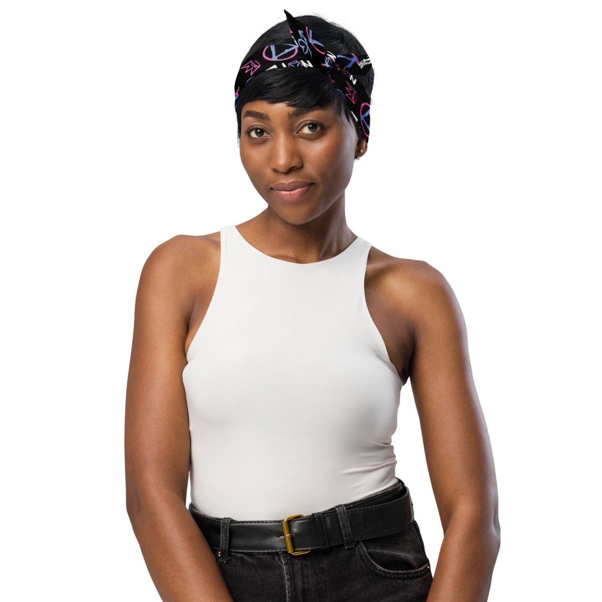 Bold Recovery Bandana with Graffiti Design - Stylish & Comfortable Headwear for Workouts, Sports & Outdoor Activities