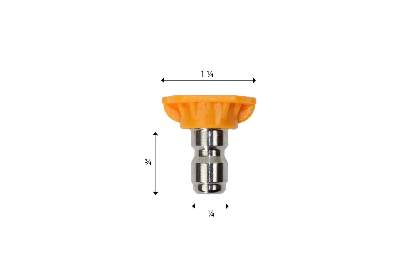 Universal Generator Parts Orange 15° Pressure Washer Nozzle - High Pressure Cleaning for Driveways, Decks, Patios & Outdoor Surfaces