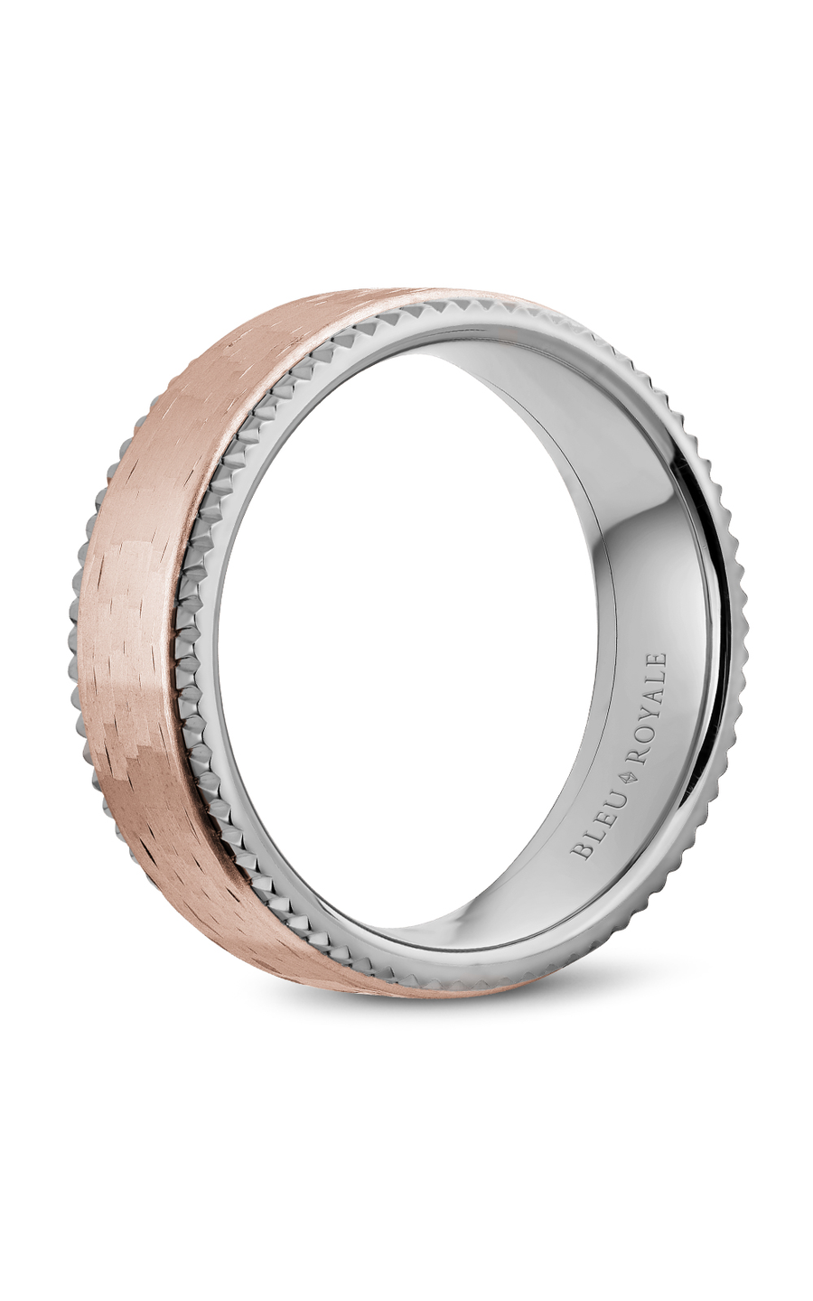 Bleu Royale Men's Wedding Band RYL 032RW75 - 14K Rose Gold Tungsten Ring for Grooms & Brides - Perfect for Weddings, Anniversaries & Special Occasions