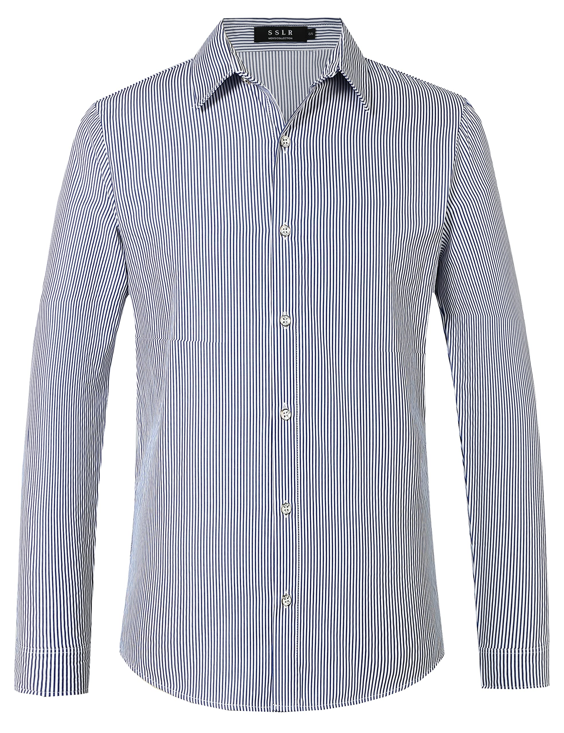 Premium Men's Dress Shirts | Slim Fit Striped & Plaid Button Down Shirts for Men | Long Sleeve Casual Business Shirt | Perfect for Office, Date Night & Formal Events