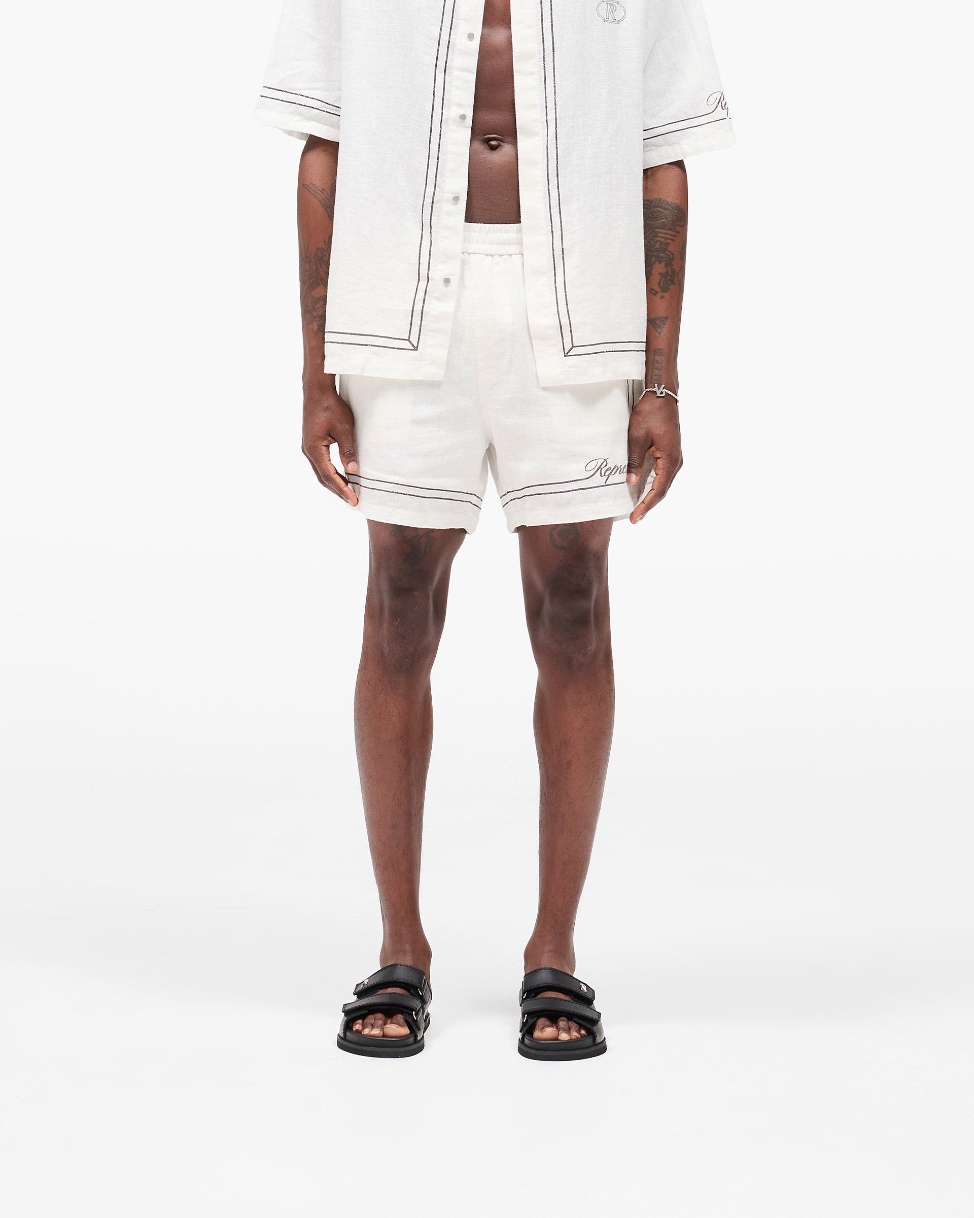 Border Shorts in Whisper White - Stylish and Comfortable for Casual Wear, Travel & Outdoor Activities