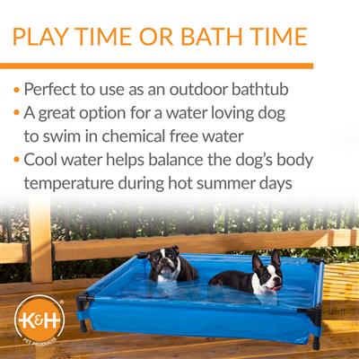**KH Pet Pool - Portable & Durable Dog Swimming Pool for Small to Large Dogs - Perfect for Backyard, Beach, and Outdoor Play**