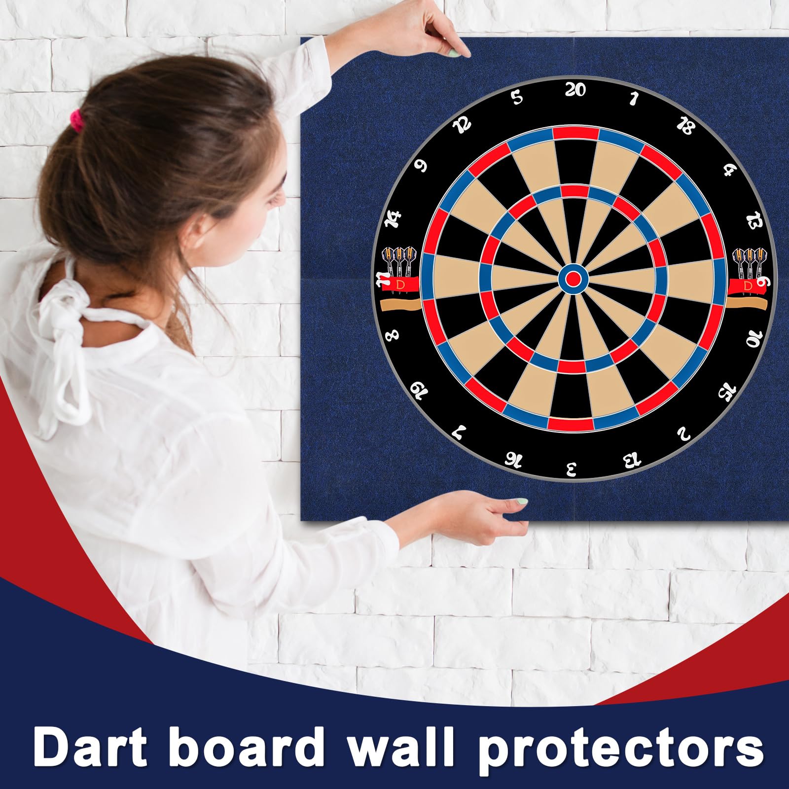 Professional Dartboard Wall Protectors - Extended Length for 17.75