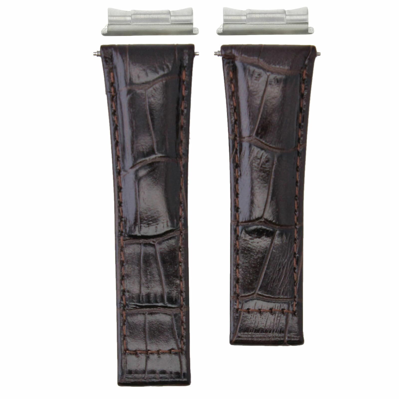 Premium Italian Leather Watch Band Strap Compatible with Rolex Daytona 16518 & 16520 - Dark Brown Short Replacement Strap for Luxury Watches | Perfect for Daily Wear, Business Meetings & Special Occasions