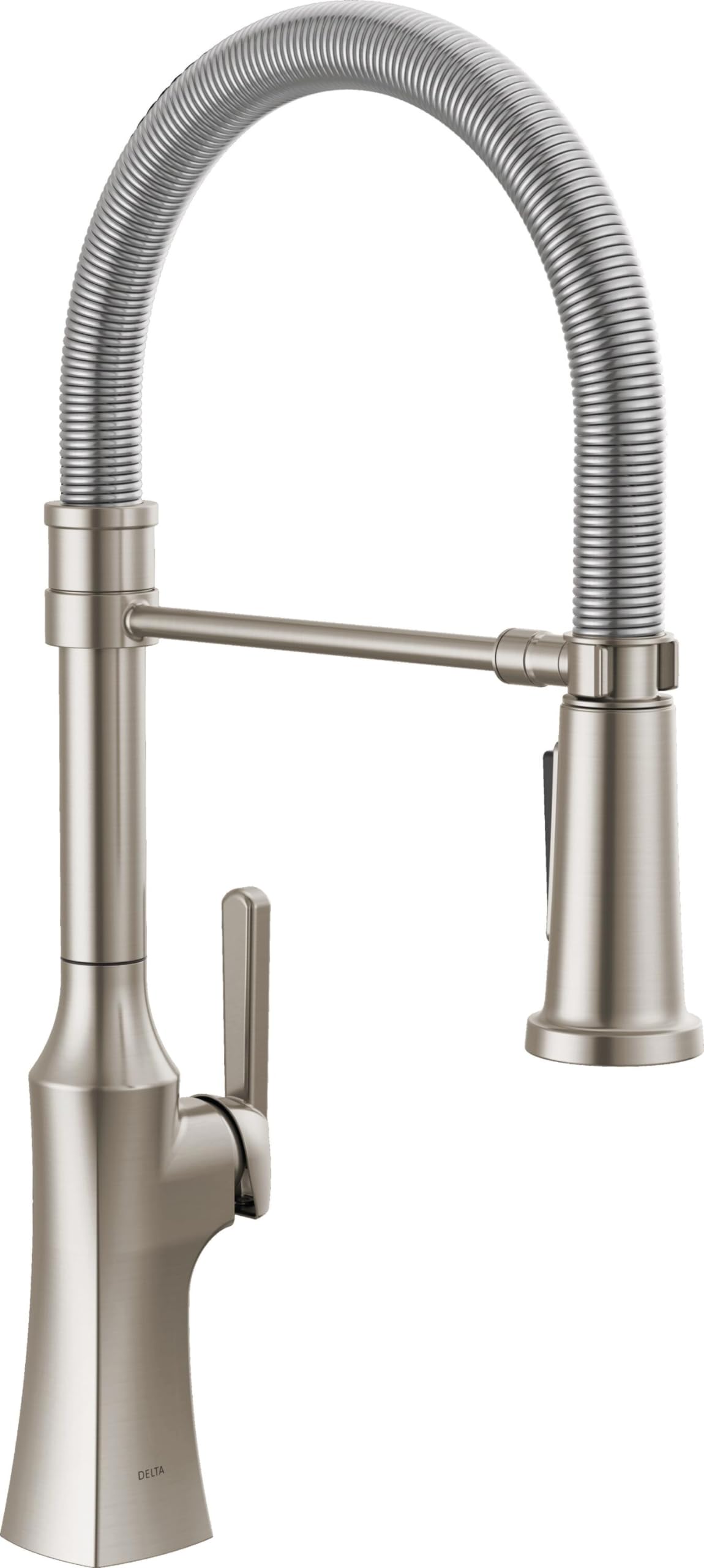 Delta Ermelo Pro Commercial Style Kitchen Faucet with Pull Down Sprayer - Brushed Nickel, Stainless Steel (Model 18887-SS-DST) - Perfect for Restaurant, Food Truck & Home Kitchen Sinks