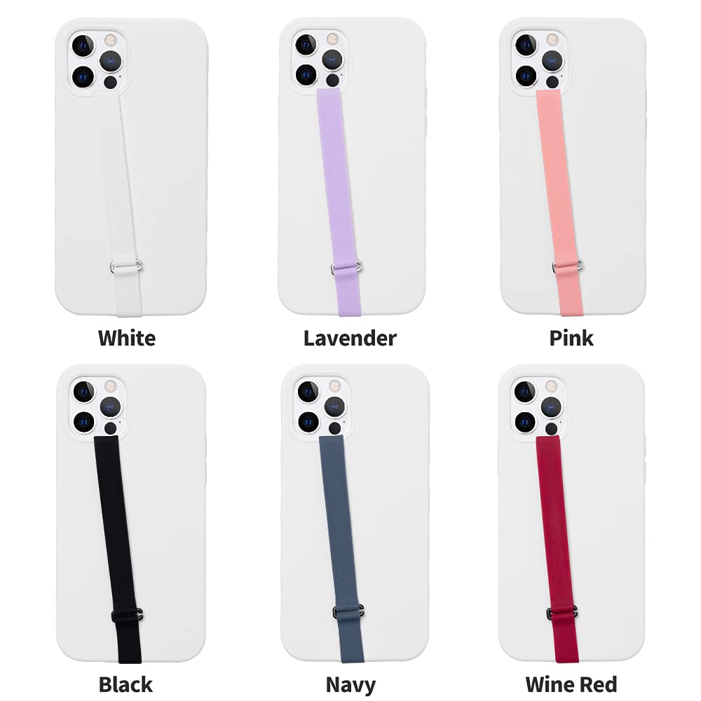 Sinjimoru Silicone C-Shaped Phone Grip Clip - Universal Finger Strap Holder for iPhone & Samsung Cases (Pink) | Perfect for Hands-Free Use While Shopping, Working Out, or Taking Selfies