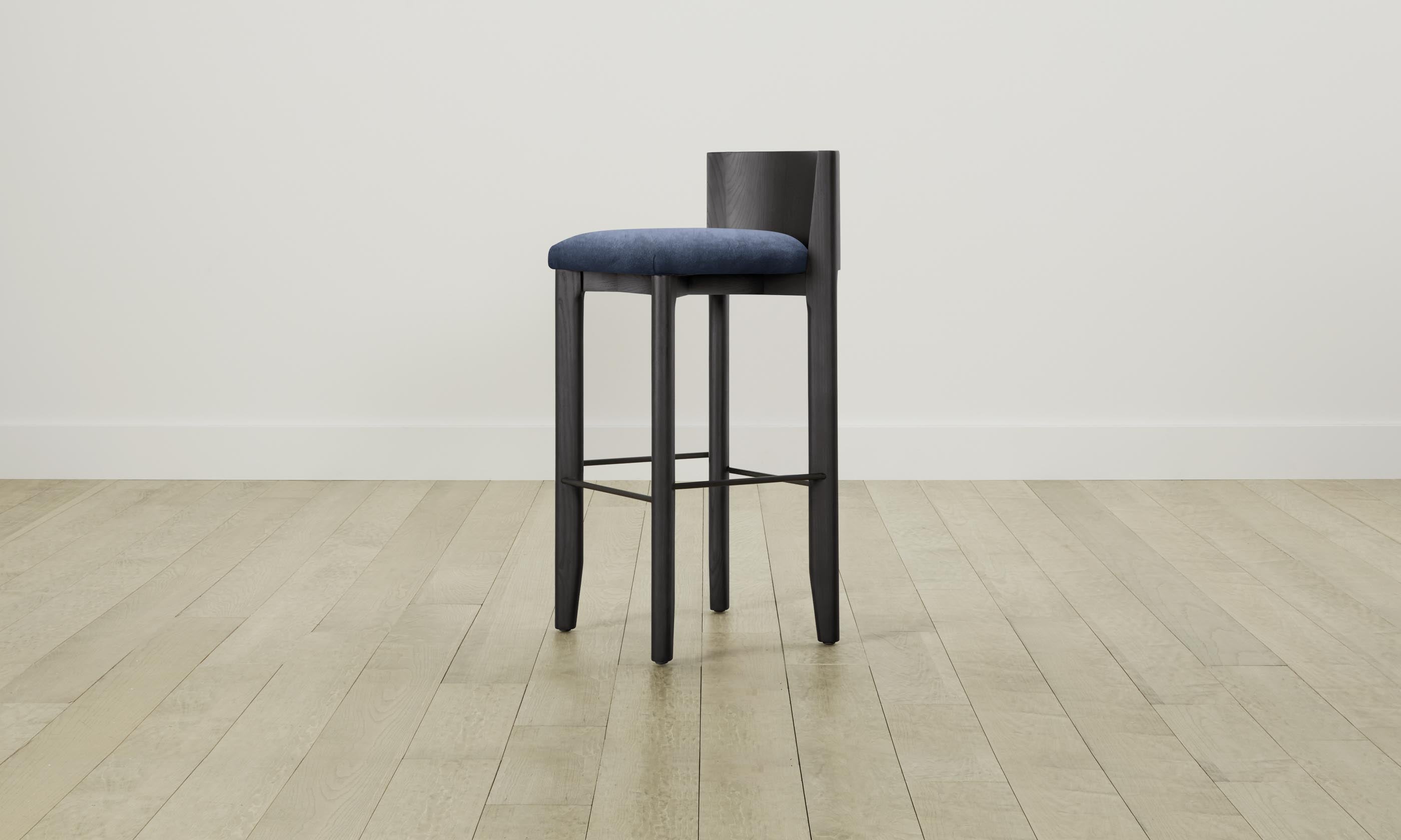 Delancey Bar & Counter Stool - Premium Performance Velvet Upholstery in Sapphire Blue - Perfect for Kitchen Islands, Breakfast Bars & Home Decor