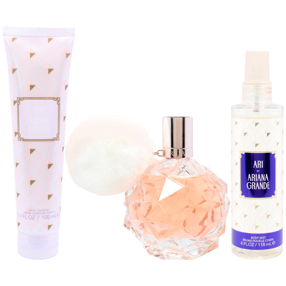Ariana Grande Ari Perfume Gift Set - 3 Piece Fragrance Collection for Women, Perfect for Birthdays, Anniversaries & Special Occasions