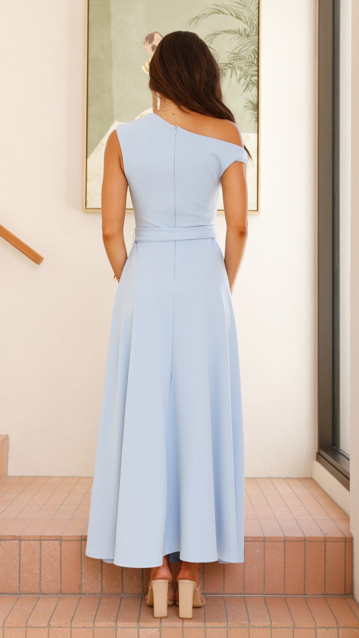 Gemma Maxi Dress for Women - Flowy Baby Blue Long Summer Dress - Perfect for Beach, Vacation & Casual Outings