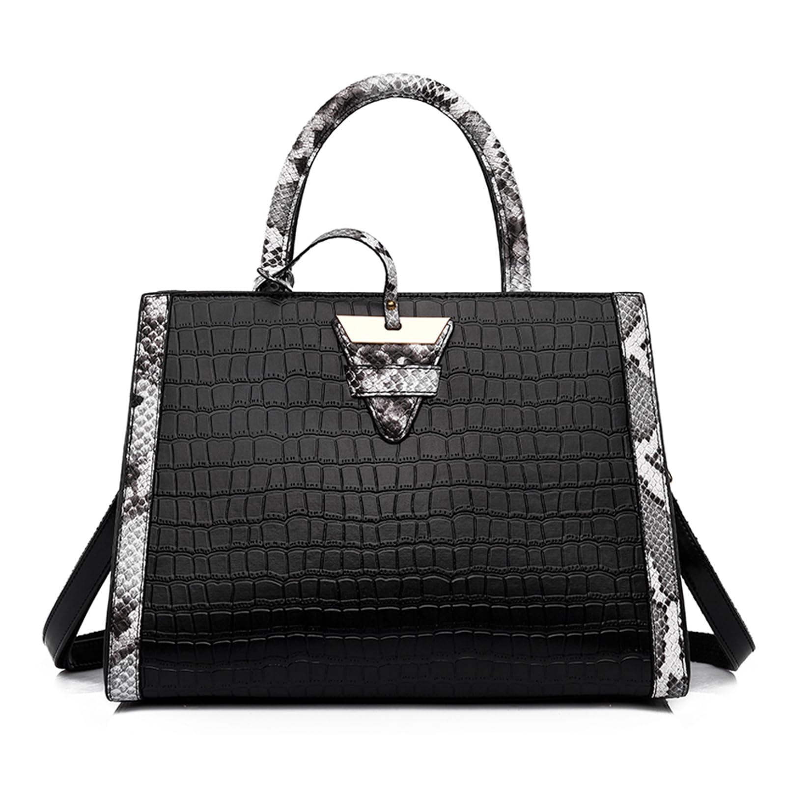 Luxury Vegan Leather Tote Bag for Women - Large Crossbody Designer Purse, Stylish Handbag for Work, Travel & Everyday Use