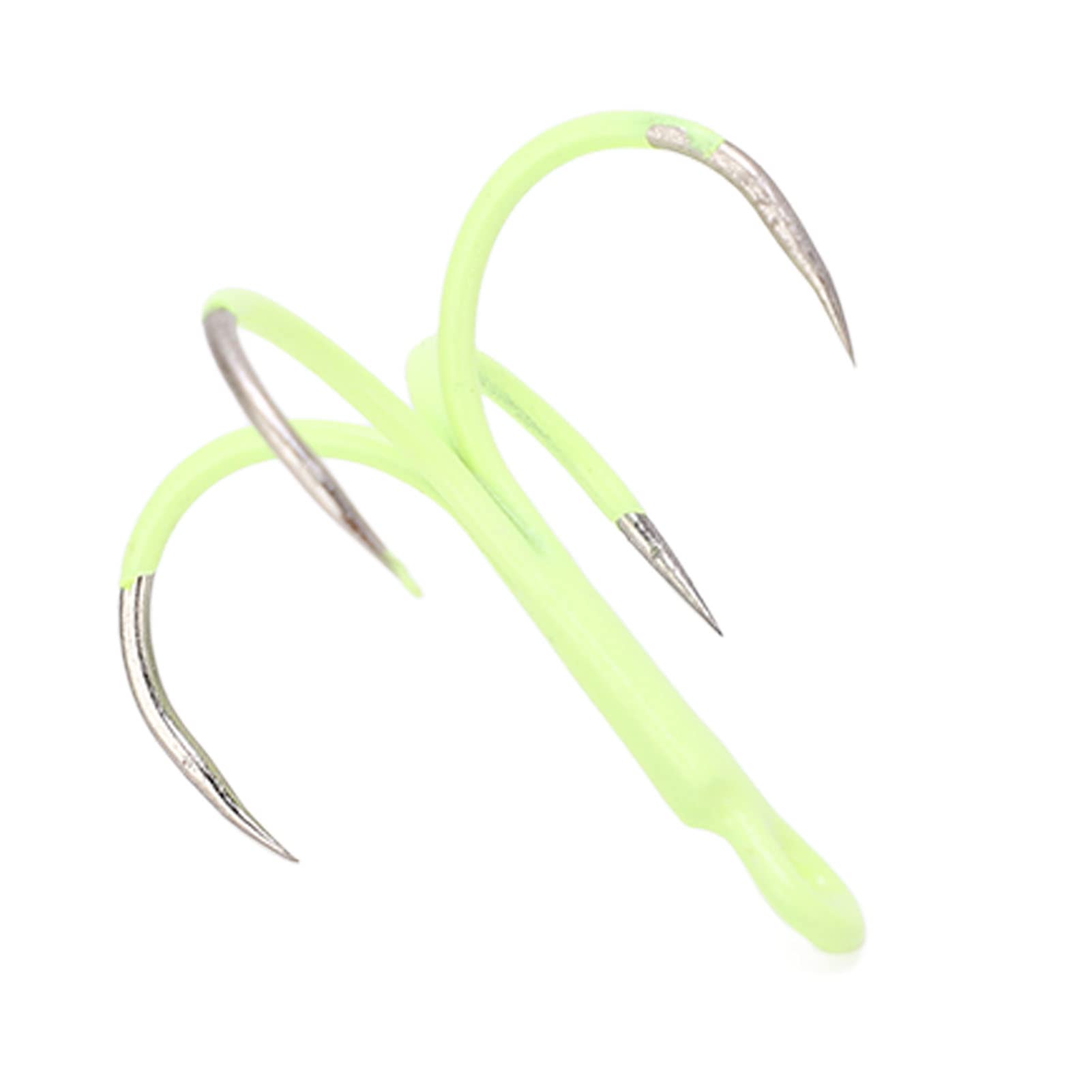 Ubersweet® Stainless Steel Luminous 4-Claw Fishing Hook - High Efficiency, Portable & Durable for Bass, Trout, Saltwater Fishing - Perfect for Night Fishing, Camping & Outdoor Adventures (Large Size)