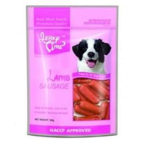 Premium Lamb Sausage Jerky - 100g All-Natural Dog Treats for Training, Rewards & Dental Health | High-Protein Snack for Small, Medium & Large Breeds | Grain-Free & Tasty Chews for Puppies & Adult Dogs | Perfect for Outdoor Adventures, Travel & Daily Bonding Time