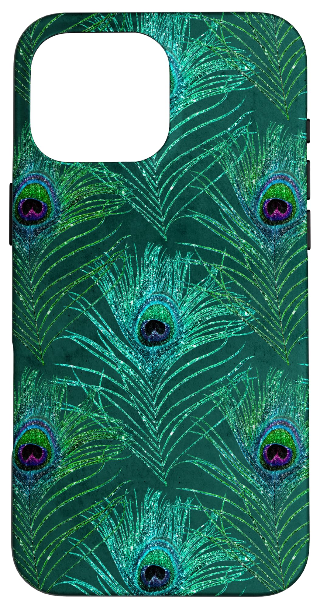 iPhone 16 Pro Max Case - Peacock Feather Design | Premium Protective Cover with Shock Absorption | Perfect for Daily Use, Travel & Outdoor Activities