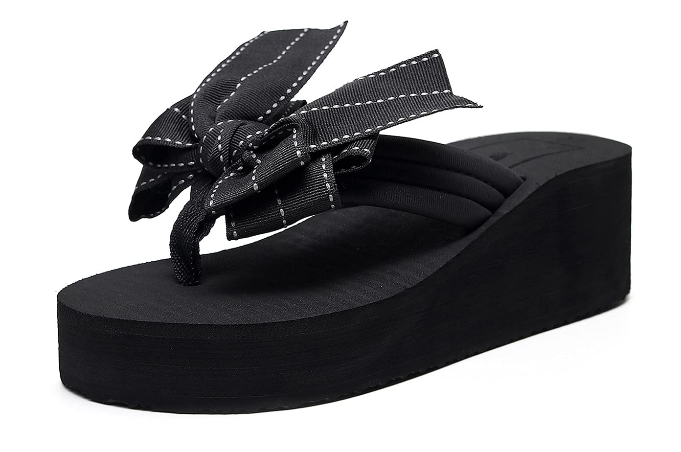 Mamilove Women's Platform Flip Flops Wedges Sandals - Comfortable Summer Beach Shoes for Women, Fashion Slip On Sandals with Arch Support | Perfect for Poolside, Vacation, and Casual Outings