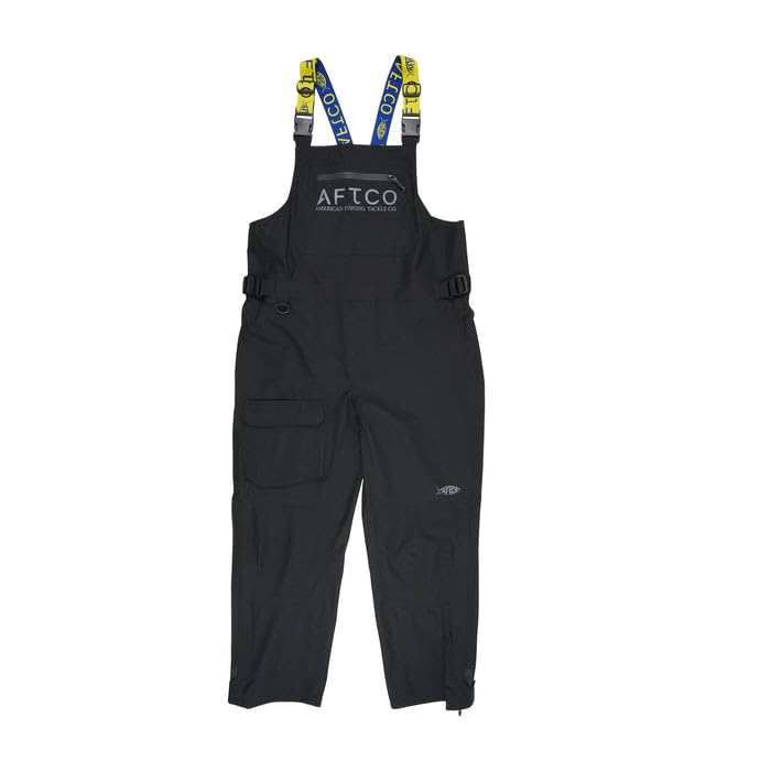 AFTCO Men's Barricade Fishing Bib - Waterproof & Durable Blue Fishing Overalls for Men (S, M, L, XL, 2XL) - Ideal for Deep Sea, Offshore & Cold Weather Fishing