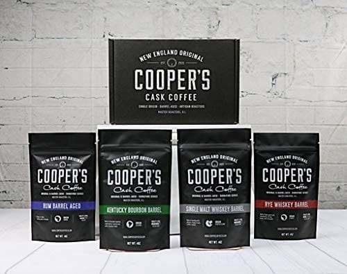 Premium Bourbon Barrel Aged Coffee Whole Bean Set - Single Origin Sumatra Whiskey, Ethiopian Rye & Rwanda Rum Roasted Coffee Beans - Perfect for Gifts, Coffee Lovers & Special Occasions