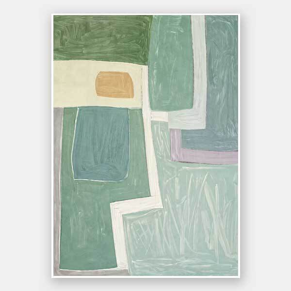 Abstract Gardens Unframed Art Print - Modern Wall Decor for Living Room, Bedroom & Office | Unique Handmade Painting for Home & Office Aesthetics