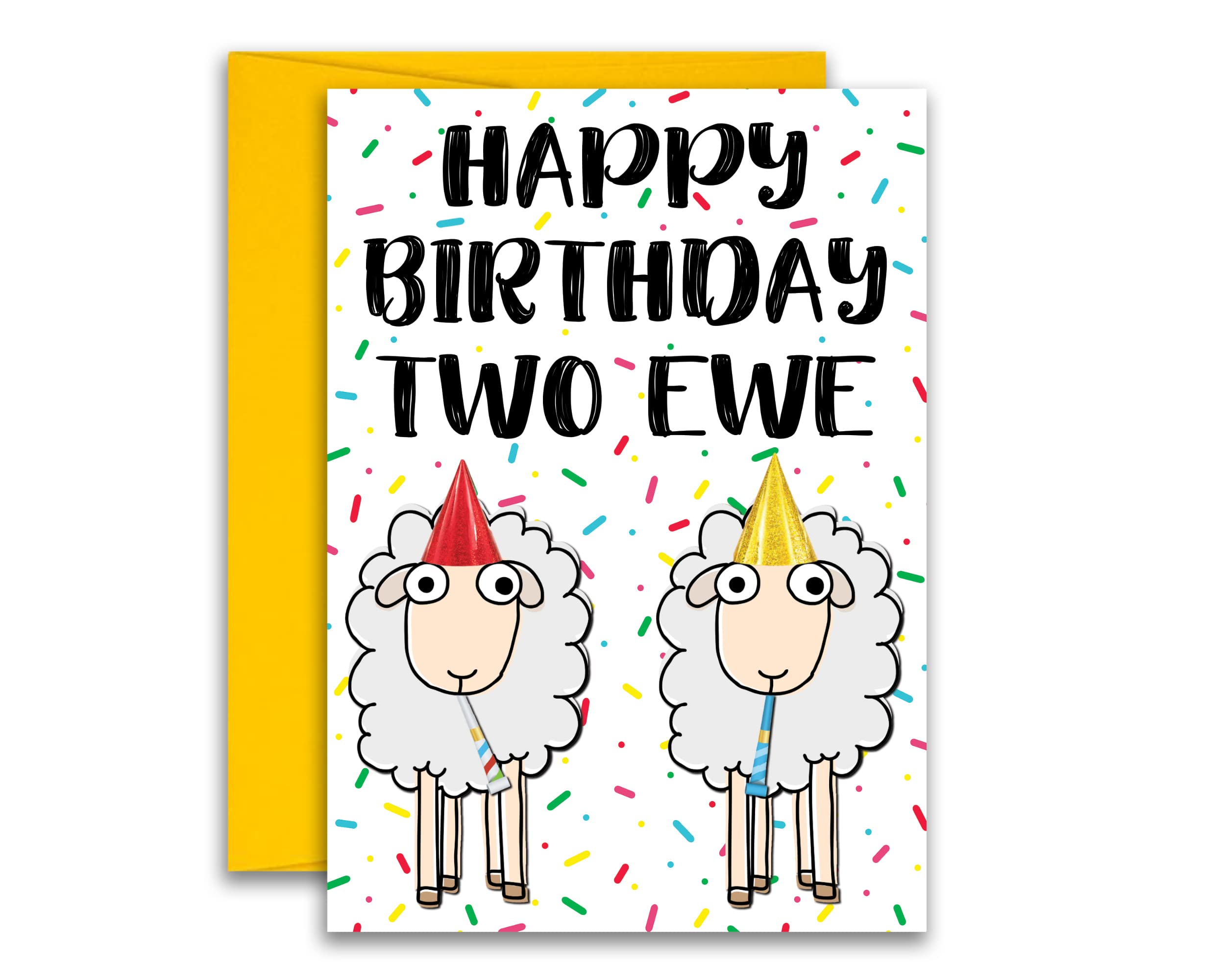 Funny Sheep Birthday Card for Kids - 5x7