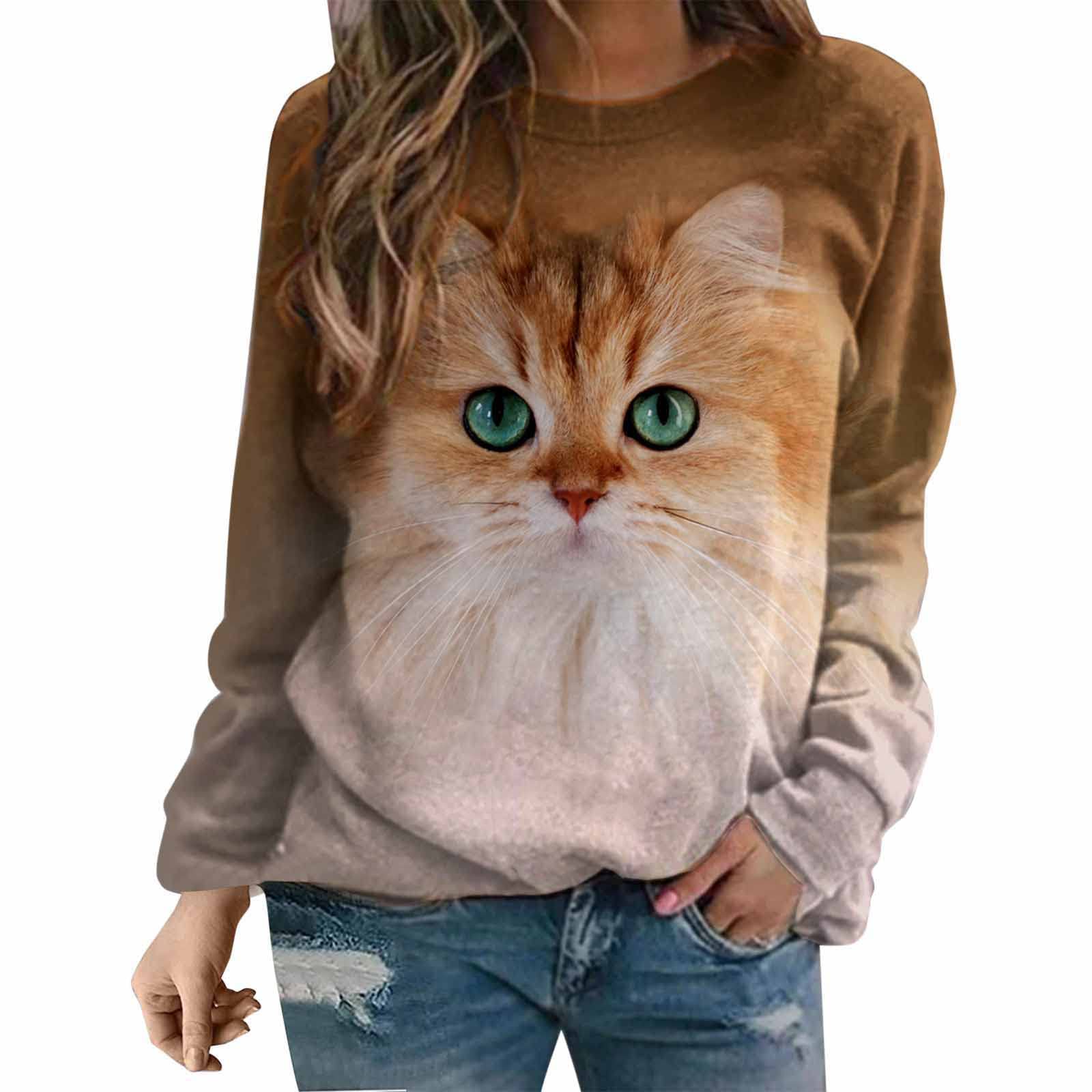 Women's Casual Long Sleeve Crewneck Sweatshirt - Loose Fit Pullover Top for Everyday Wear | Cozy Fall & Winter Outfits, Lounge Wear, Street Style Fashion