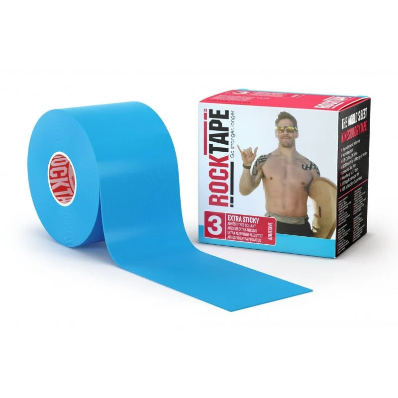 Rocktape STD H2O Blue Kinesiology Tape - Waterproof & Breathable Athletic Support for Sports & Recovery | Ideal for Running, CrossFit, Yoga & Physical Therapy