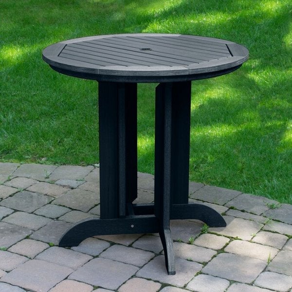 Lehigh 3-Piece Round Counter Height Outdoor Patio Dining Set with Weather-Resistant Chairs - Perfect for Backyard, Garden, and Poolside Entertaining
