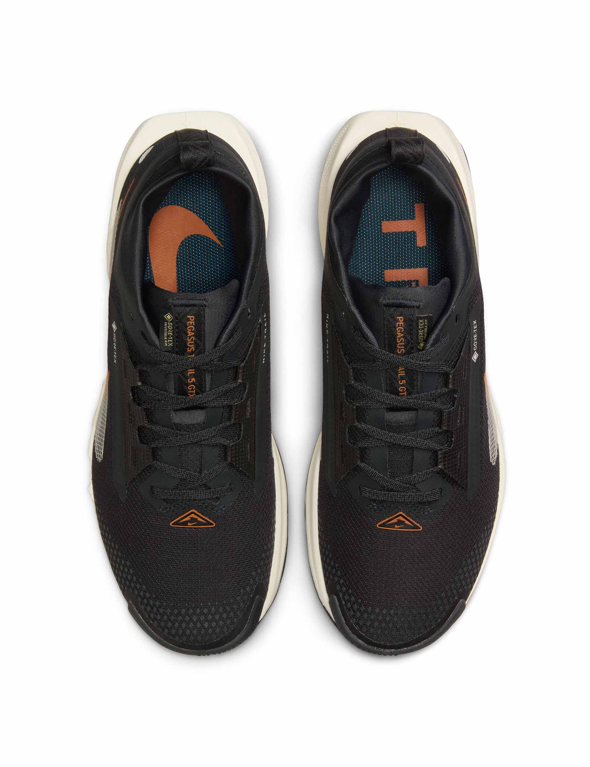 Pegasus Trail 5 Gore-Tex Waterproof Trail Running Shoes - Off Noir/Pale Ivory/Black/Monarch - All-Terrain Hiking & Outdoor Adventure Footwear