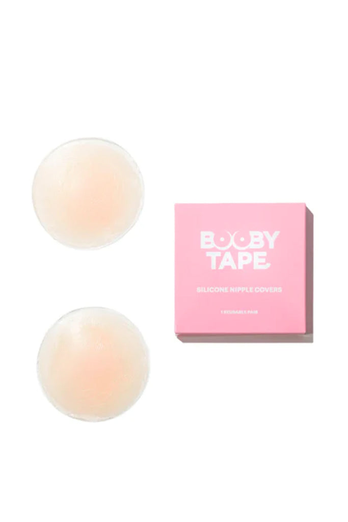 Booby Tape Silicone Nipple Covers - Invisible Adhesive Bra for Women | Perfect for Backless Dresses, Swimsuits & Workout Outfits