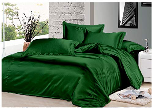 Luxury 100% Silk 4-Piece Bed Sheet Set - Deep Pocket Fitted Sheet Fits 15-18