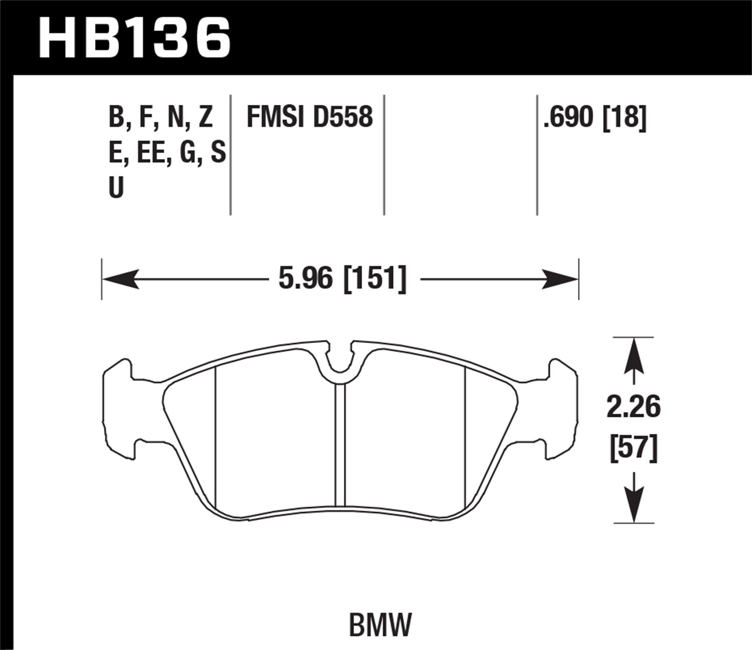 HB136S.690 HT-10 High Performance Motorsport Brake Pads for Racing Cars - Track & Street Use