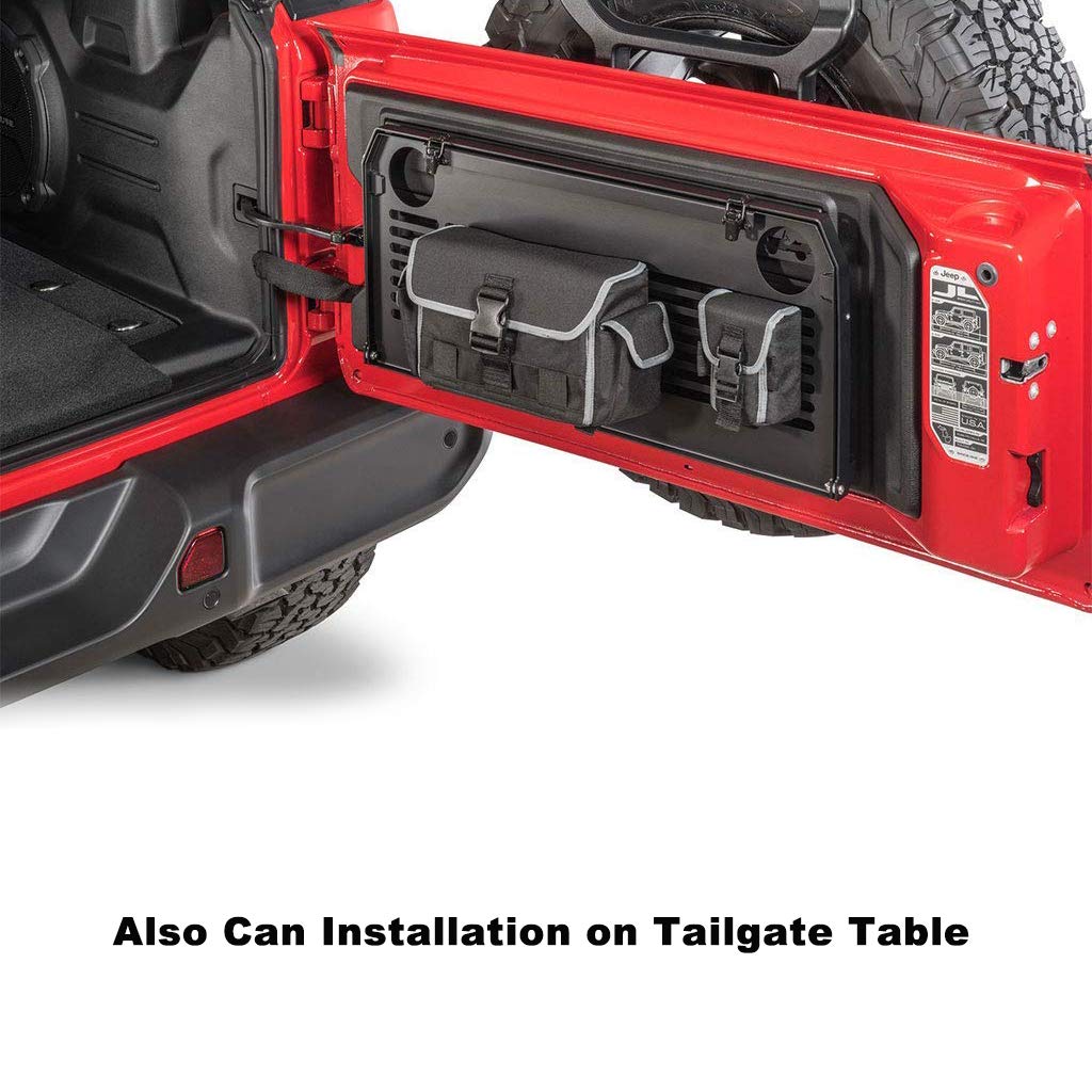 Durable Multi-Size Seat Back Organizer Storage Bags for 2018-2024 Jeep Wrangler JL JLU Rubicon | Molle Compatible Replacement for Part #82215429 | Perfect for Road Trips, Camping & Off-Road Adventures