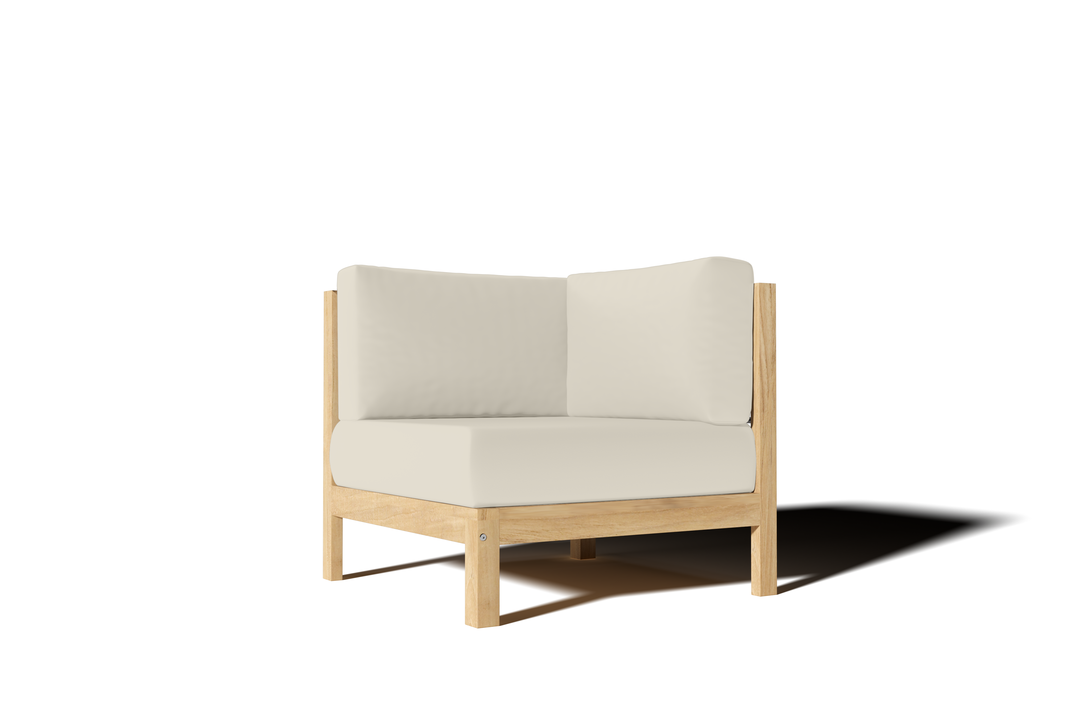 7-Piece Teak Outdoor Sectional Sofa Set with Sunbrella Cushions - Deep Seating Patio Furniture for Backyard, Poolside & Garden Relaxation