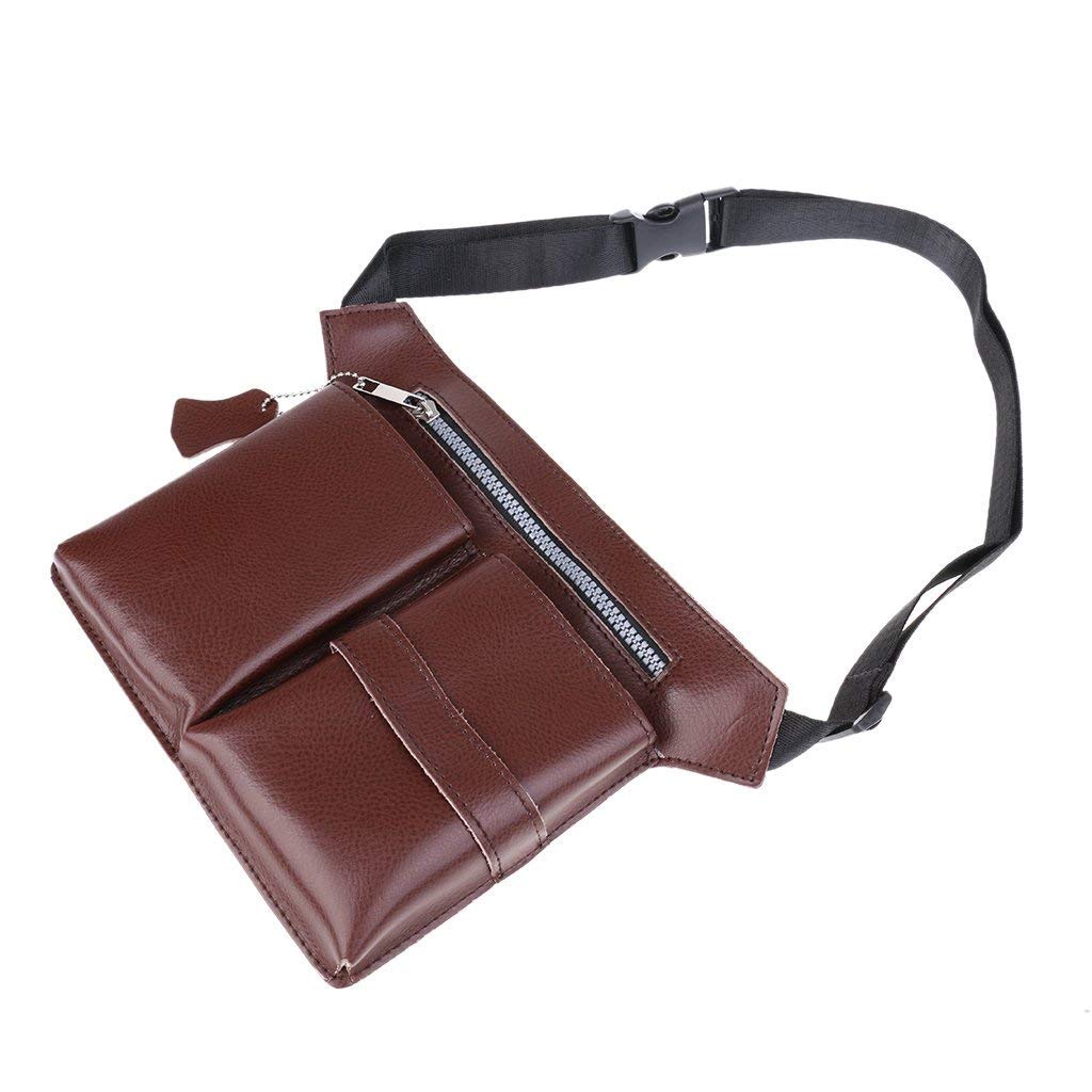Backbayia Genuine Leather Salon Organizer - Professional Hairdresser Shoulder Bag for Scissors & Tools Storage | Perfect for Salon Professionals & Mobile Stylists