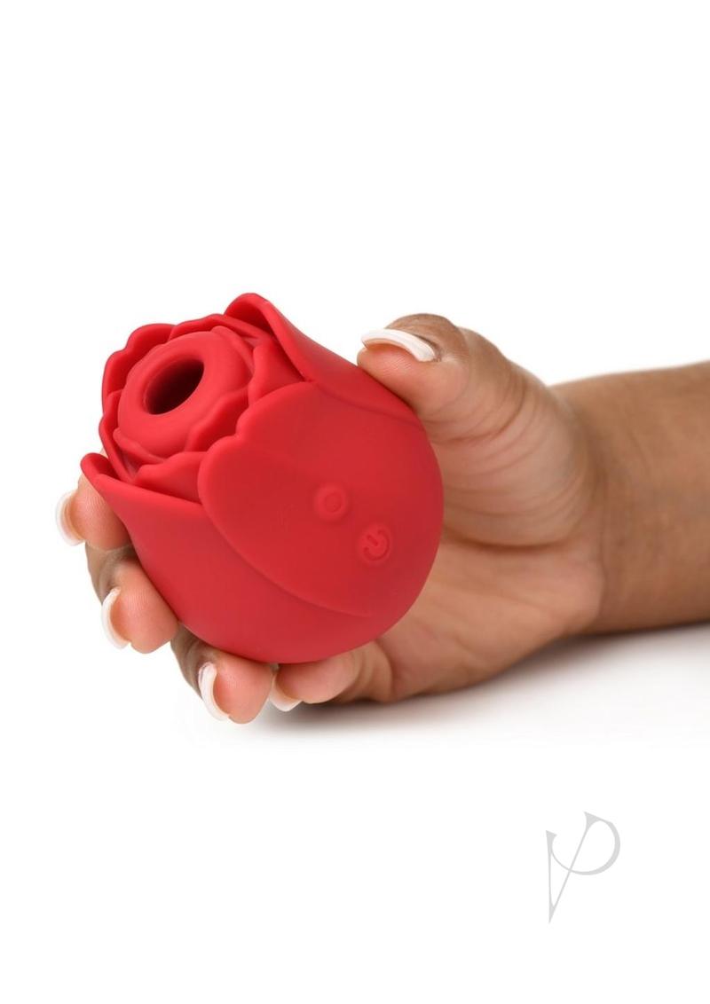 Bloomgasm Cyber Rose Rechargeable Silicone Clitoral Stimulator - Sucking & Vibrating Dual Action, Waterproof for Sensual Pleasure - Perfect for Couples Play & Solo Intimate Moments (Red)