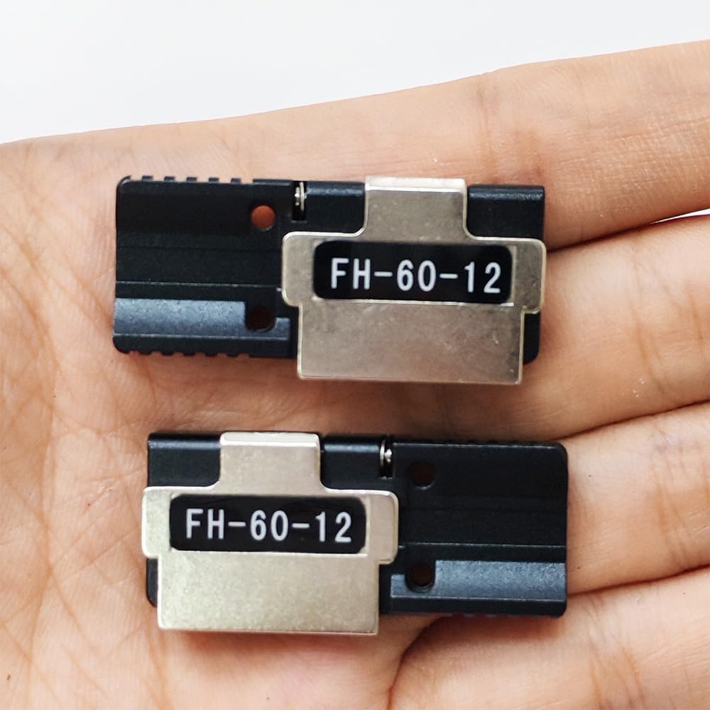FH-60-12 Fiber Holder for FSM-50R/60R/70R/88R Fusion Splicer - 12 Core Ribbon Fiber Optic Plate (1 Pair) - Compatible with Fujikura Splicers for Fiber Optic Cable Repair & Network Installation