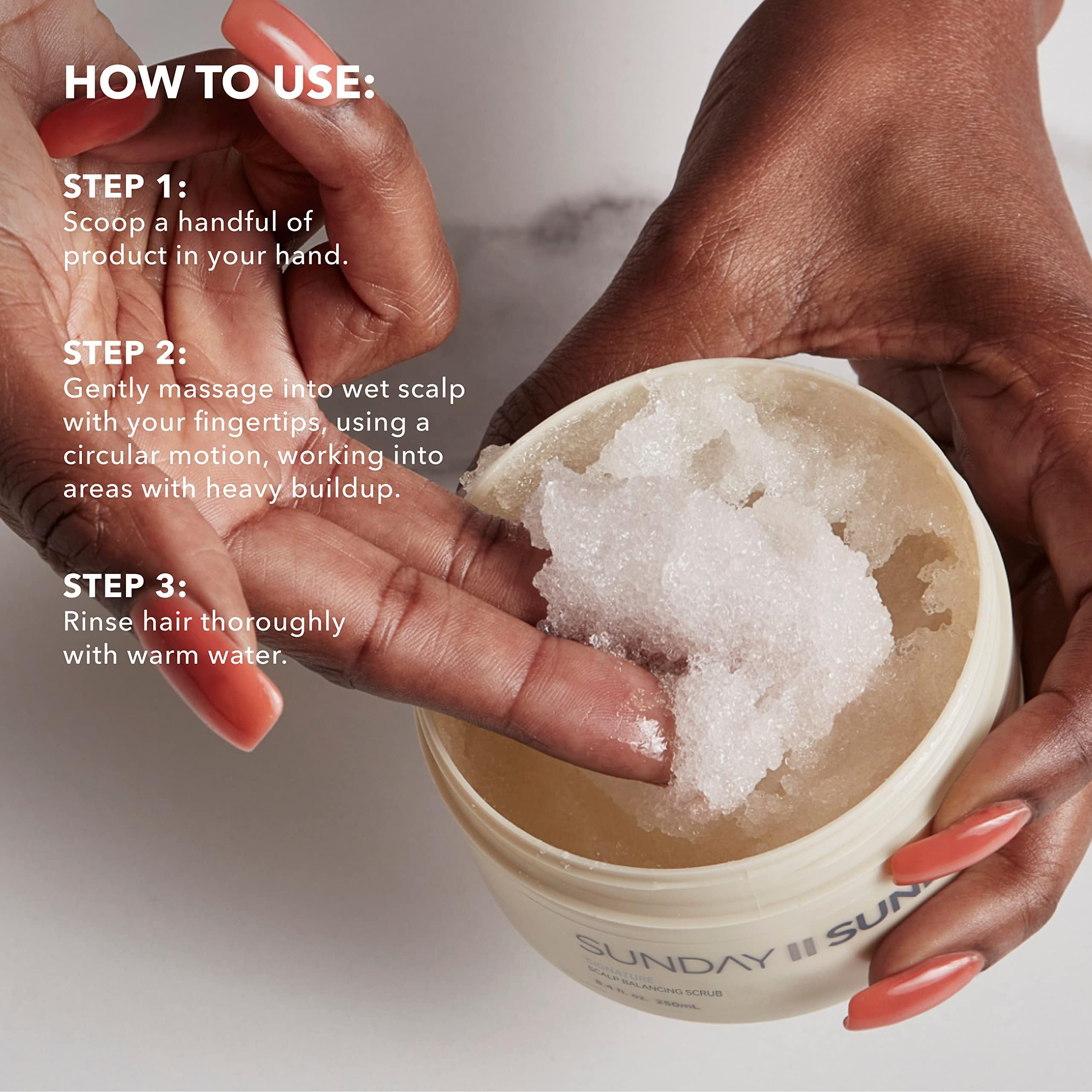 SUNDAY II SUNDAY Deluxe Signature Hair Wash System - Scalp Balancing Shampoo, Sugar Scrub & Replenishing Conditioner Set (8-Piece) for Hair Revitalization & Rejuvenation | Perfect for Dry, Damaged Hair & Scalp Care at Home or Salon