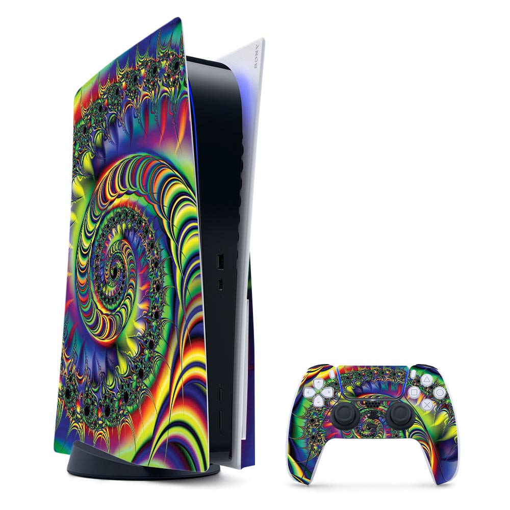 MightySkins Acid Vinyl Decal Wrap Cover for PS5 / Playstation 5 Bundle - Protective, Durable, Customizable Skin | Easy to Apply & Remove | Made in USA | Perfect for Gaming Setups & Personalization (SOPS5CMB-Acid)