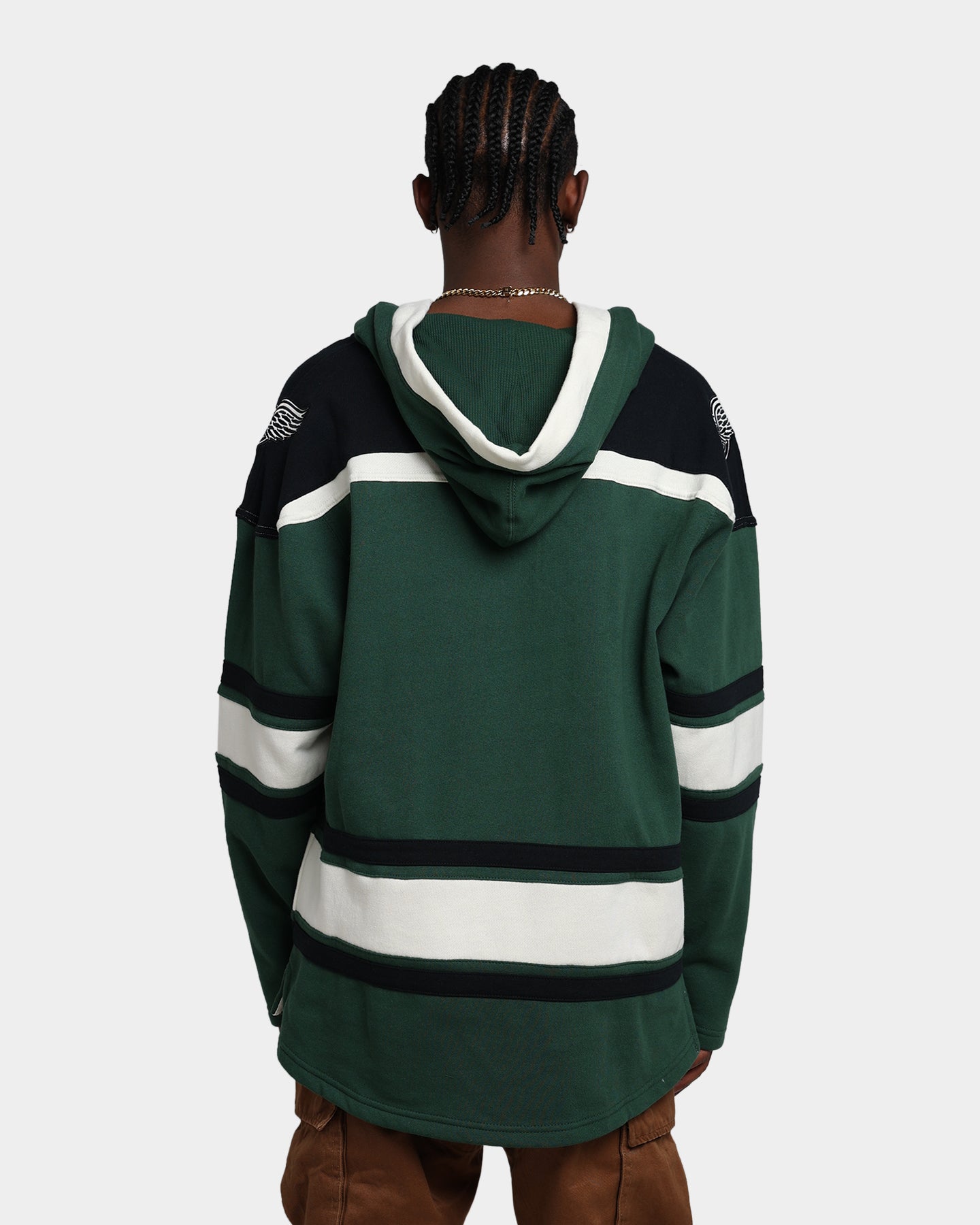 47 Brand Detroit Red Wings Superior Lacer Hoodie - Dark Green NHL Pullover Sweatshirt for Men | Warm Winter Casual Wear & Game Day Fan Apparel