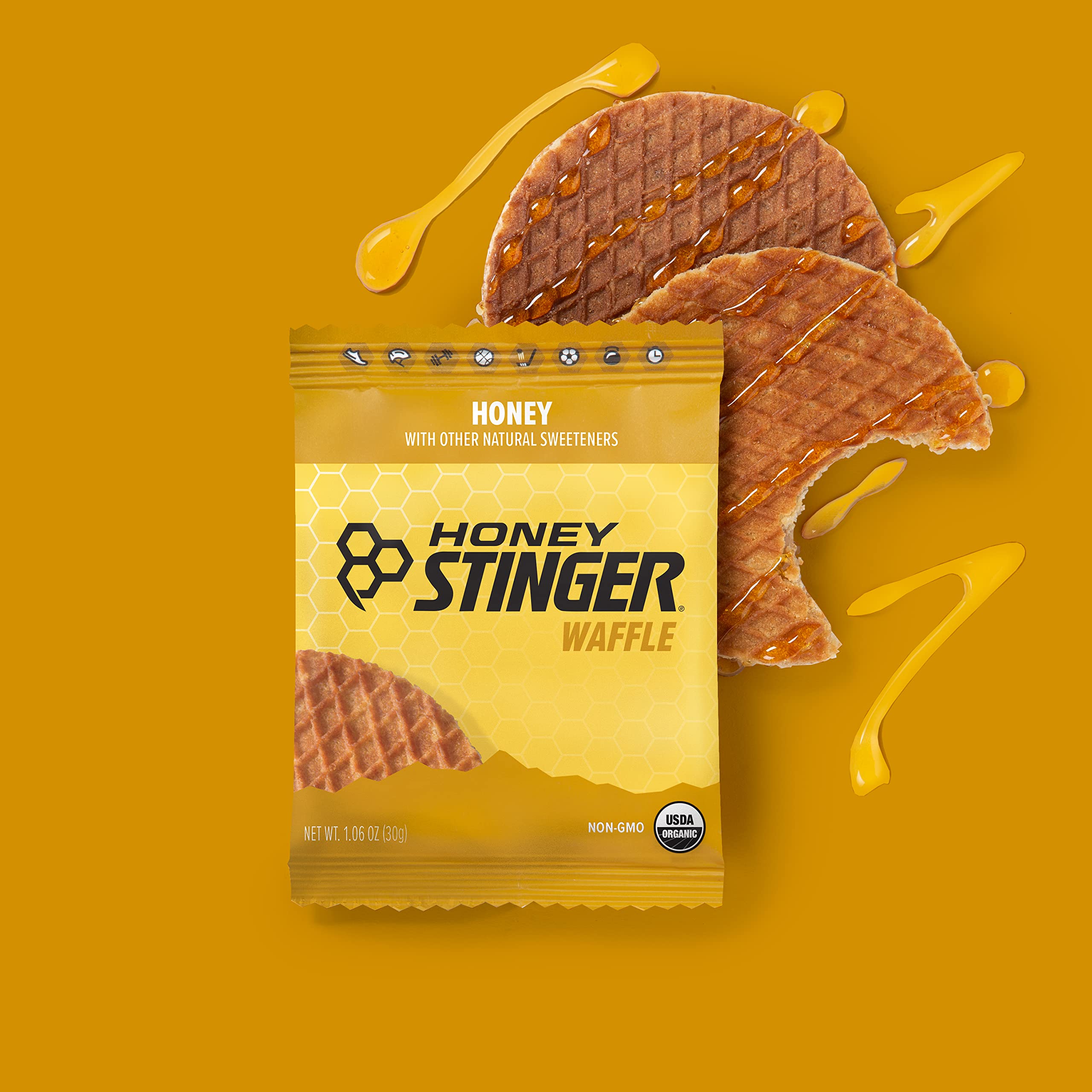 Honey Stinger Organic Energy Waffle - Pre & Post Workout Snack for Gym & Sports