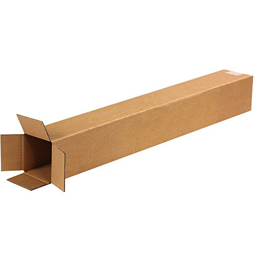 Aviditi 4430100PK 4x4x30 Inches Tall Corrugated Cardboard Shipping Boxes - Kraft Brown, Pack of 100 for Moving, Storage & Mailing | Perfect for Long Items, Documents & Home Organization