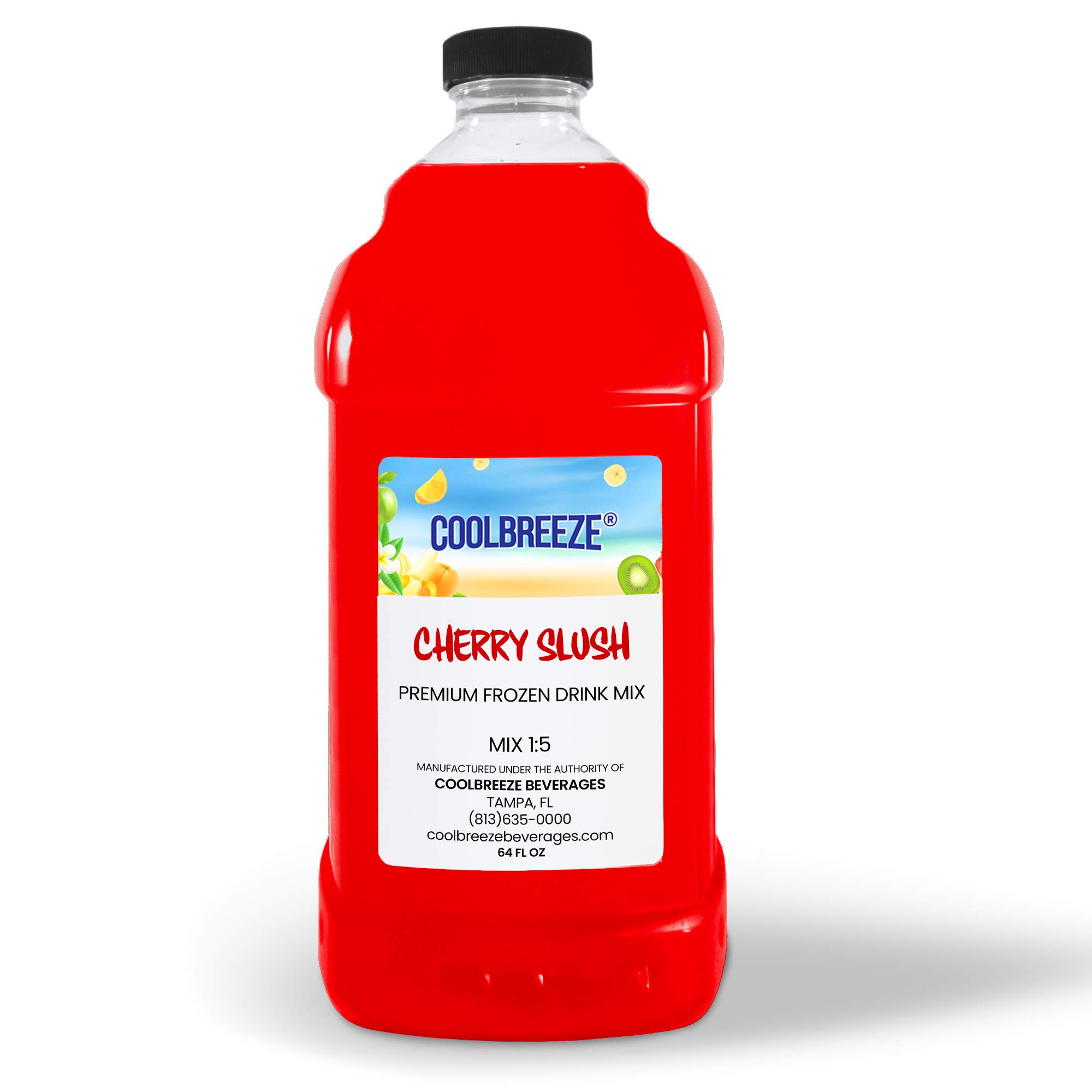 Coolbreeze Cherry Slushie Flavor Syrup - 6 Bottles Case for Frozen Drink & Snow Cone Machine - Perfect for Parties, Carnivals & Summer Treats
