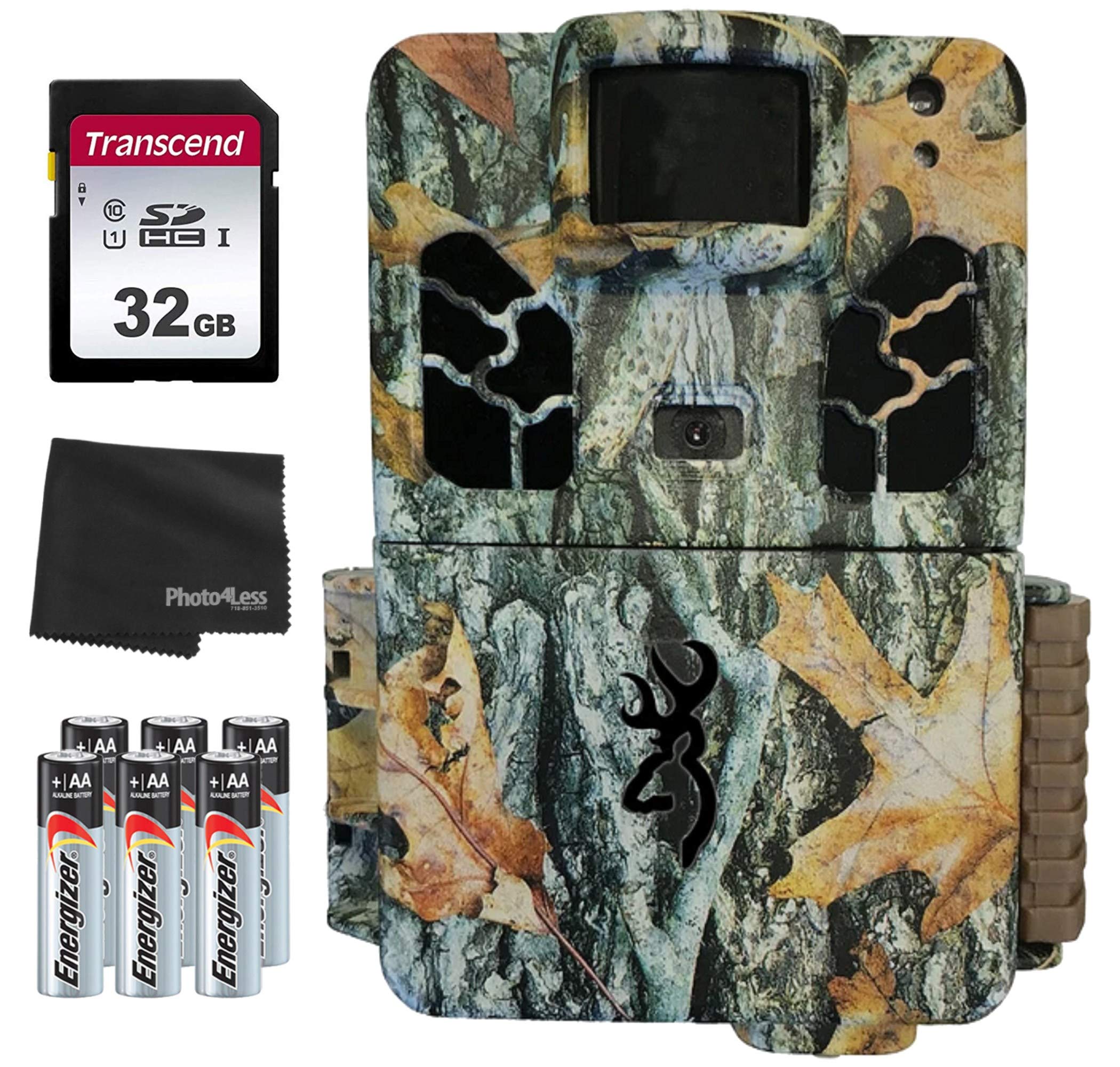 Browning Dark Ops Pro X 20MP Trail Camera with Night Vision - 32GB SD Card, 6 Batteries & Lens Cloth Included - Perfect for Wildlife Monitoring, Hunting & Outdoor Security