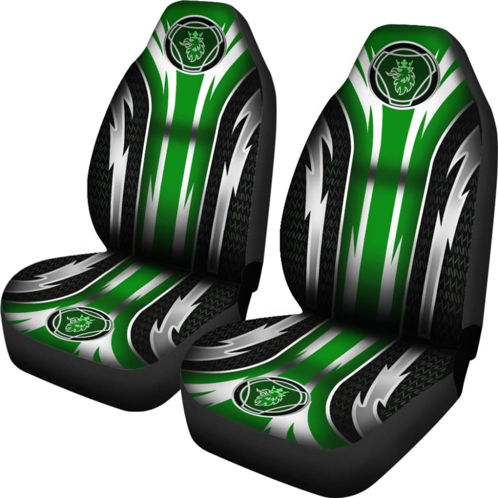 Premium 2-Piece Front Scania Seat Covers in Green (Part #144627) - Durable Protection for Truck & Commercial Vehicle Seats - Ideal for Long Hauls, Work Trucks & Fleet Vehicles